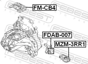 FEBEST Mounting, automatic transmission (FDAB-007)