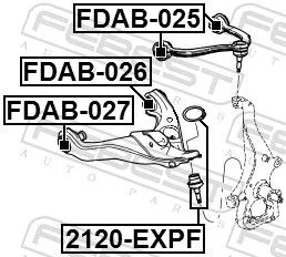 FEBEST Mounting, control/trailing arm (FDAB-027)