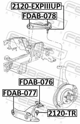 FEBEST Mounting, control/trailing arm (FDAB-076)