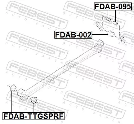 FEBEST Bushing, leaf spring (FDAB-095)