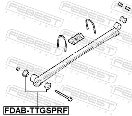 FEBEST Bushing, leaf spring (FDAB-TTGSPRF)