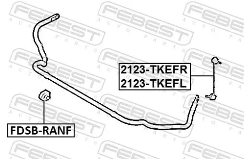 FEBEST Mounting, stabiliser bar (FDSB-RANF)