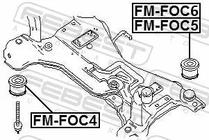 FEBEST Bushing, axle beam (FM-FOC4)