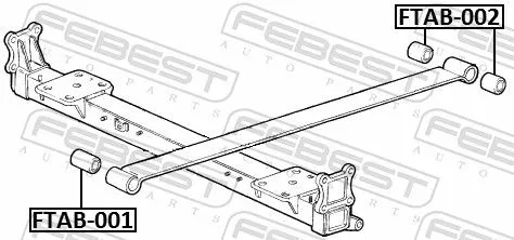 FEBEST Bushing, leaf spring (FTAB-001)