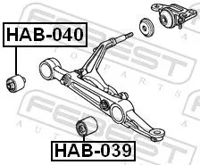 FEBEST Mounting, control/trailing arm (HAB-040)