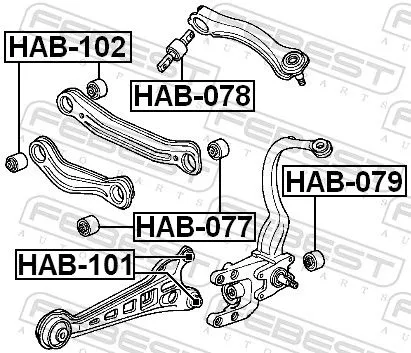 FEBEST Bush, shock absorber (HAB-079)