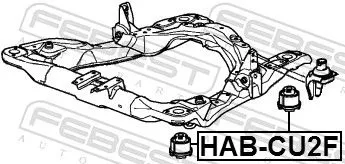 FEBEST Bushing, axle beam (HAB-CU2F)