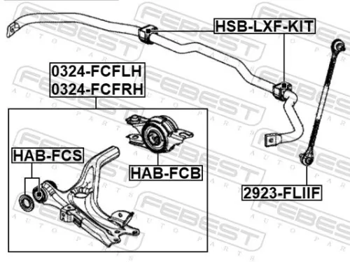 FEBEST Mounting, control/trailing arm (HAB-FCS)