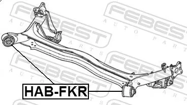 FEBEST Bushing, axle beam (HAB-FKR)
