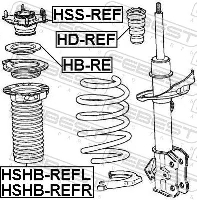 FEBEST Rubber Buffer, suspension (HD-REF)