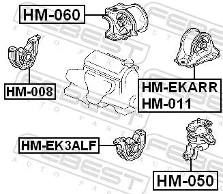 FEBEST Mounting, engine (HM-060)