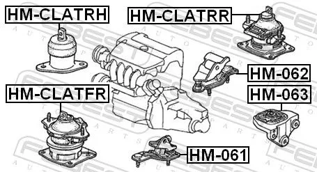 FEBEST Mounting, engine (HM-CLATRH)