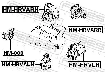FEBEST Mounting, engine (HM-HRVARH)
