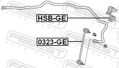 FEBEST Mounting, stabiliser bar (HSB-GE)