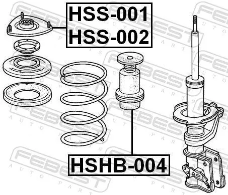 FEBEST Suspension Strut Support Mount (HSS-002)