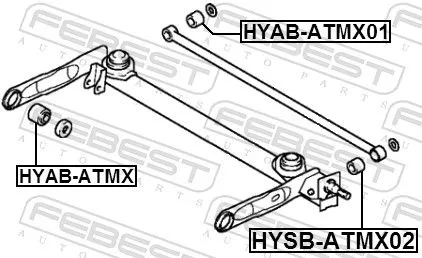 FEBEST Bushing, axle beam (HYAB-ATMX)