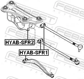 FEBEST Bushing, axle beam (HYAB-SFR2)