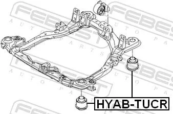 FEBEST Bushing, axle beam (HYAB-TUCR)