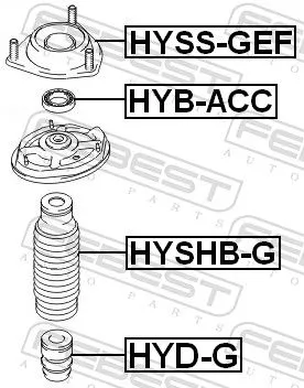 FEBEST Rubber Buffer, suspension (HYD-G)