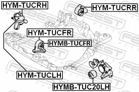 FEBEST Mounting, engine (HYMB-TUCFR)