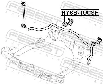 FEBEST Mounting, stabiliser bar (HYSB-TUCSF)