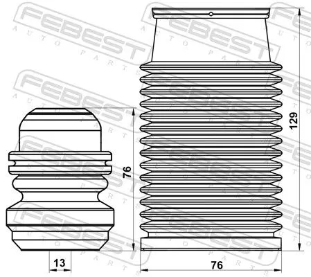 FEBEST Dust Cover Kit, shock absorber (HYSHB-SORF-KIT)
