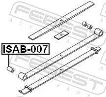 FEBEST Bushing, leaf spring (ISAB-007)