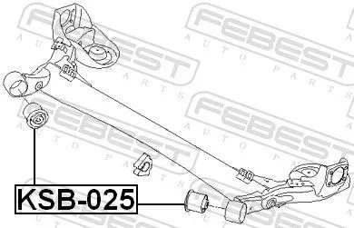 FEBEST Bushing, axle beam (KAB-025)