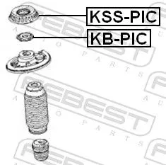 FEBEST Rolling Bearing, suspension strut support mount (KB-PIC)