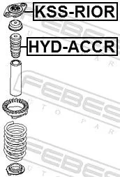 FEBEST Suspension Strut Support Mount (KSS-RIOR)