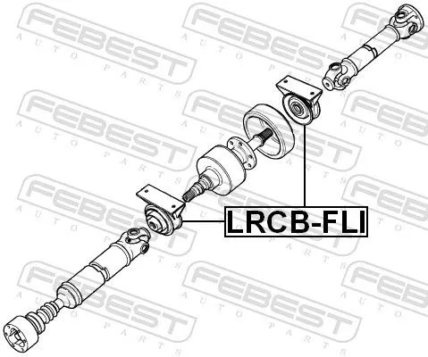 FEBEST Bearing, propshaft centre bearing (LRCB-FLI)
