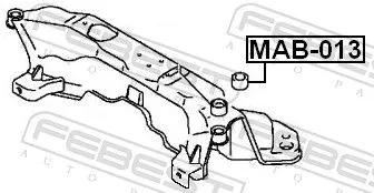 FEBEST Bushing, axle beam (MAB-013)