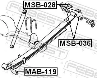 FEBEST Bushing, leaf spring (MAB-119)
