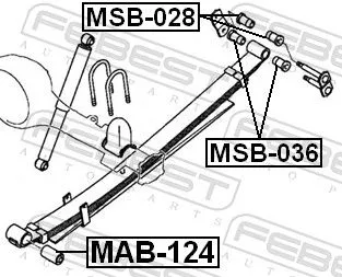 FEBEST Bushing, leaf spring (MAB-124)