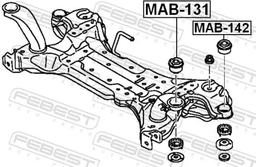 FEBEST Bushing, axle beam (MAB-142)