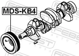 FEBEST Belt Pulley, crankshaft (MDS-KB4)