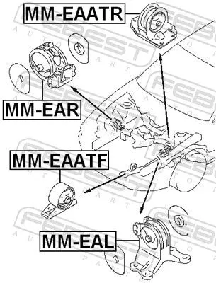 FEBEST Mounting, engine (MM-EAR)
