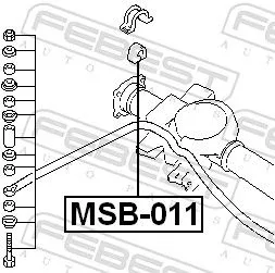FEBEST Mounting, stabiliser bar (MSB-011)