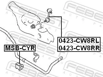 FEBEST Mounting, stabiliser bar (MSB-CYR)