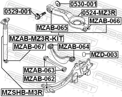 FEBEST Bush, shock absorber (MZAB-067)