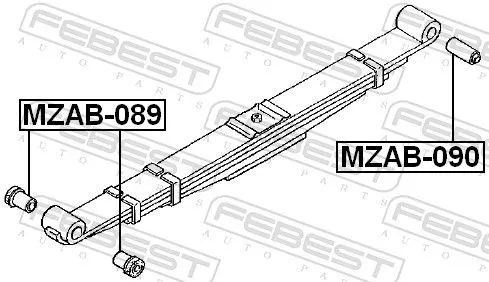 FEBEST Bushing, leaf spring (MZAB-090)