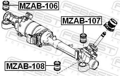 FEBEST Mounting, steering gear (MZAB-108)
