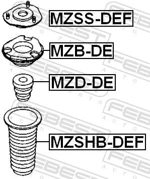 FEBEST Rolling Bearing, suspension strut support mount (MZB-DE)