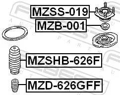 FEBEST Rubber Buffer, suspension (MZD-626GFF)