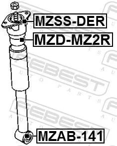 FEBEST Rubber Buffer, suspension (MZD-MZ2R)