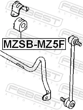 FEBEST Mounting, stabiliser bar (MZSB-MZ5F)
