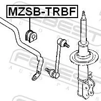 FEBEST Mounting, stabiliser bar (MZSB-TRBF)