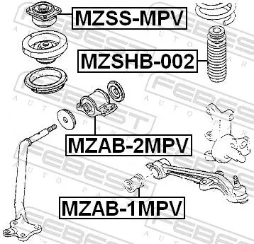 FEBEST Protective Cap/Bellow, shock absorber (MZSHB-002)