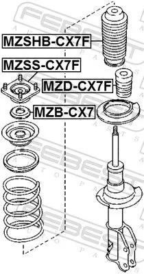 FEBEST Protective Cap/Bellow, shock absorber (MZSHB-CX7F)