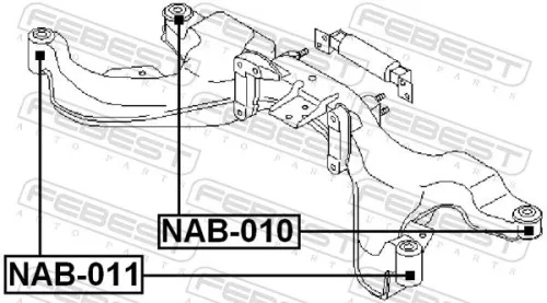 FEBEST Bushing, axle beam (NAB-011)